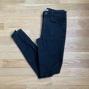 Sam Edelman Distressed Black Skinnies